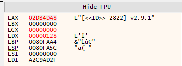 Version String in EAX