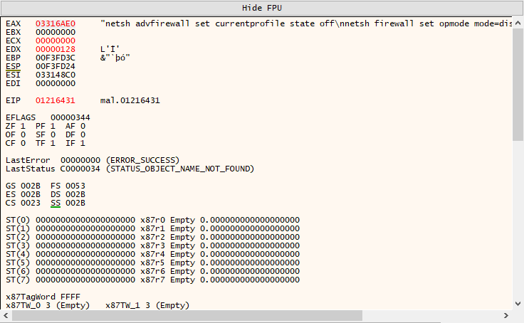 Firewall Disable Command