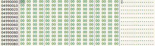 Empty Memory Dump