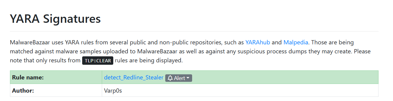 MalwareBazaar YARA
