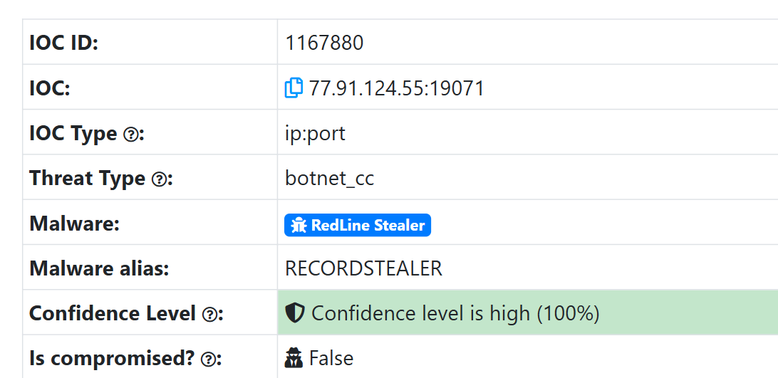 ThreatFox Results